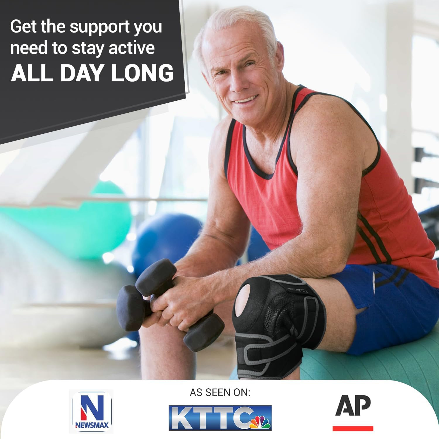 ELITE Knee Brace with Side Stabilizers & Patella Gel Pads for Maximum Knee Pain