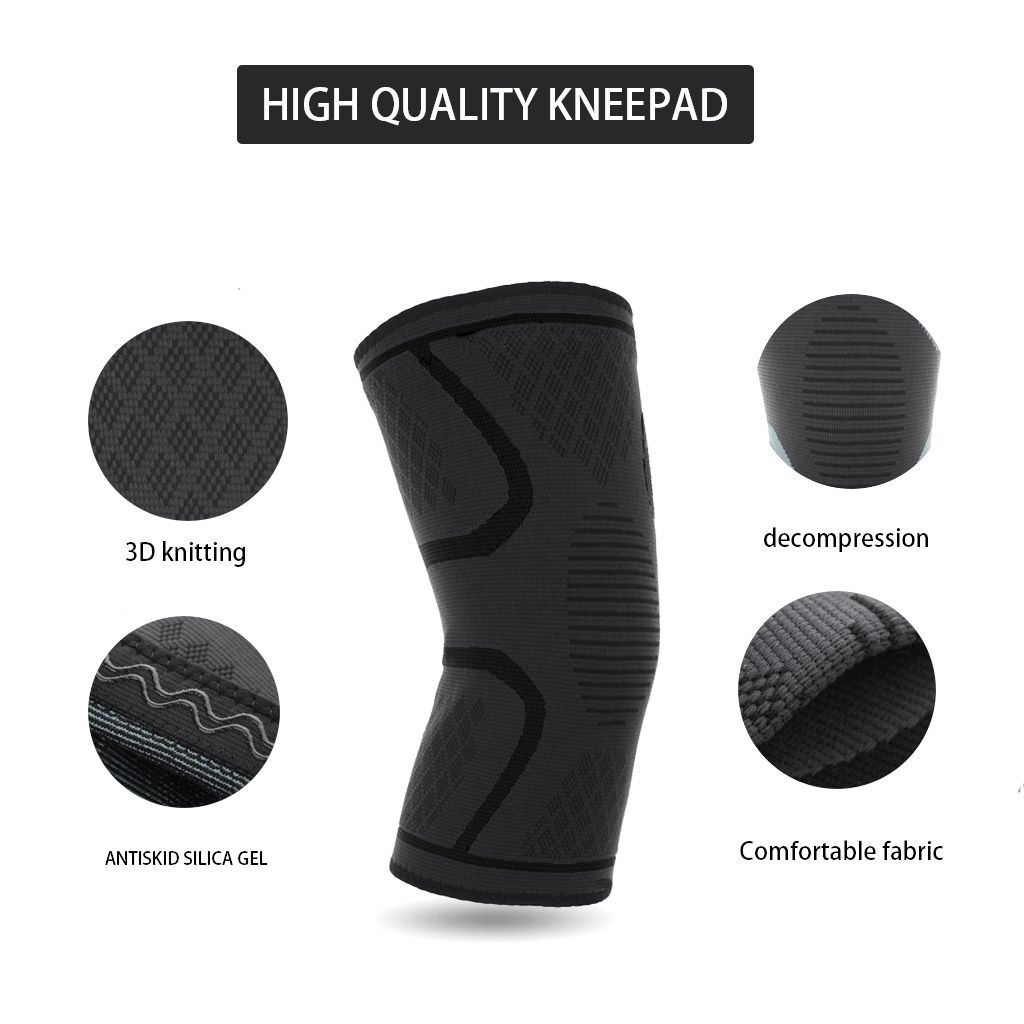 2 Knee Compression Brace Sleeve Support Sport Joint Injury Pain Relief Arthritis