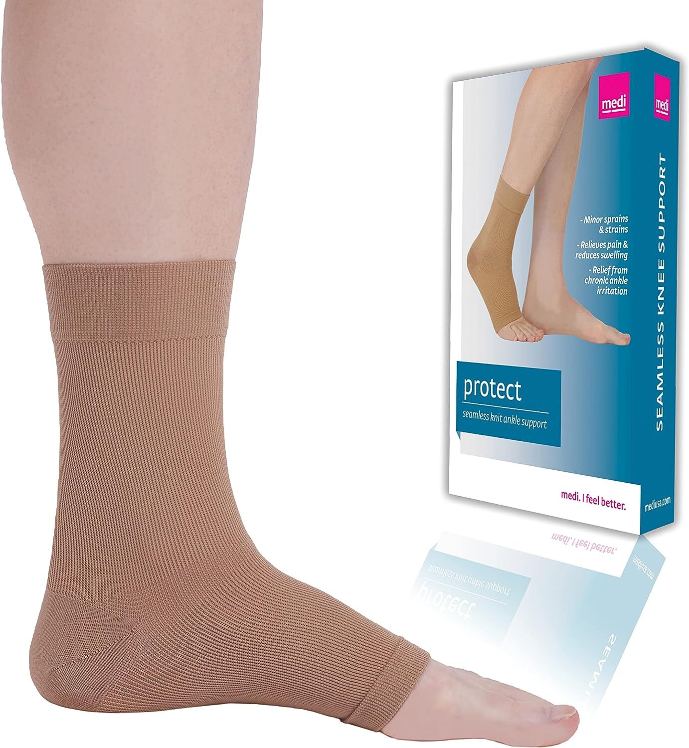 Mediven Seamless Knit Ankle Support (Beige) Large 50104