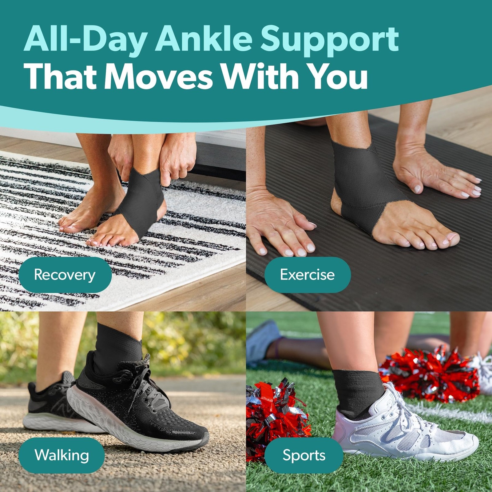 Elastic Ankle Support Brace – Lightweight Slip on Foot and Ankle Compression …