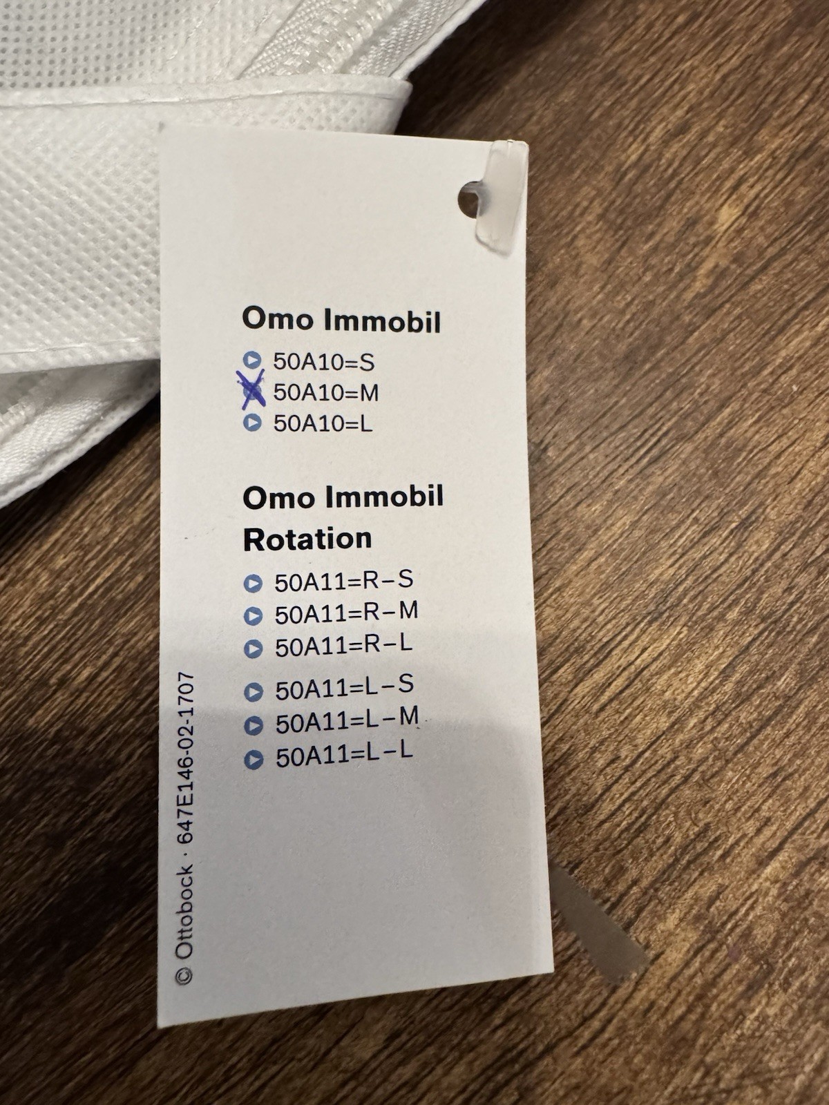 New 50A10 OttoBock – Medium Size OMO IMMOBIL ROTATION 50A11 Shoulder Joint Brace