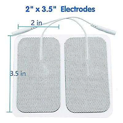 TENS Unit Replacement Pads Large Electrodes Rectangular Pads 40 Pcs 2″ x 3.5″