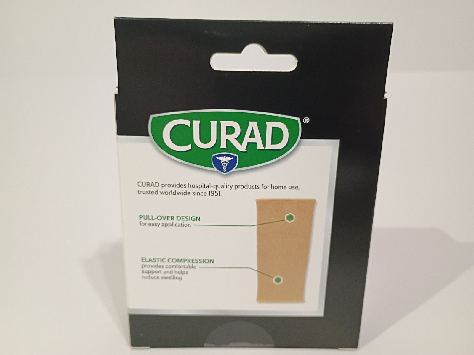 Curad Knee Support Elastic Pullover – 4 Pack – One Size – Beige Color