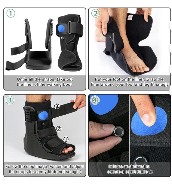 Brace-ability Air Walker Boot Short Walking Protective FREE AWESOME SHIPPING!