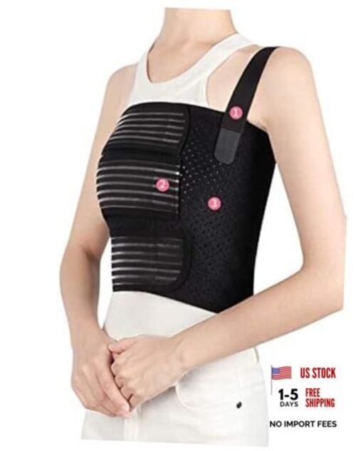Rib Brace Broken Rib Belt, Rib Support Brace for Men and Women, Medium