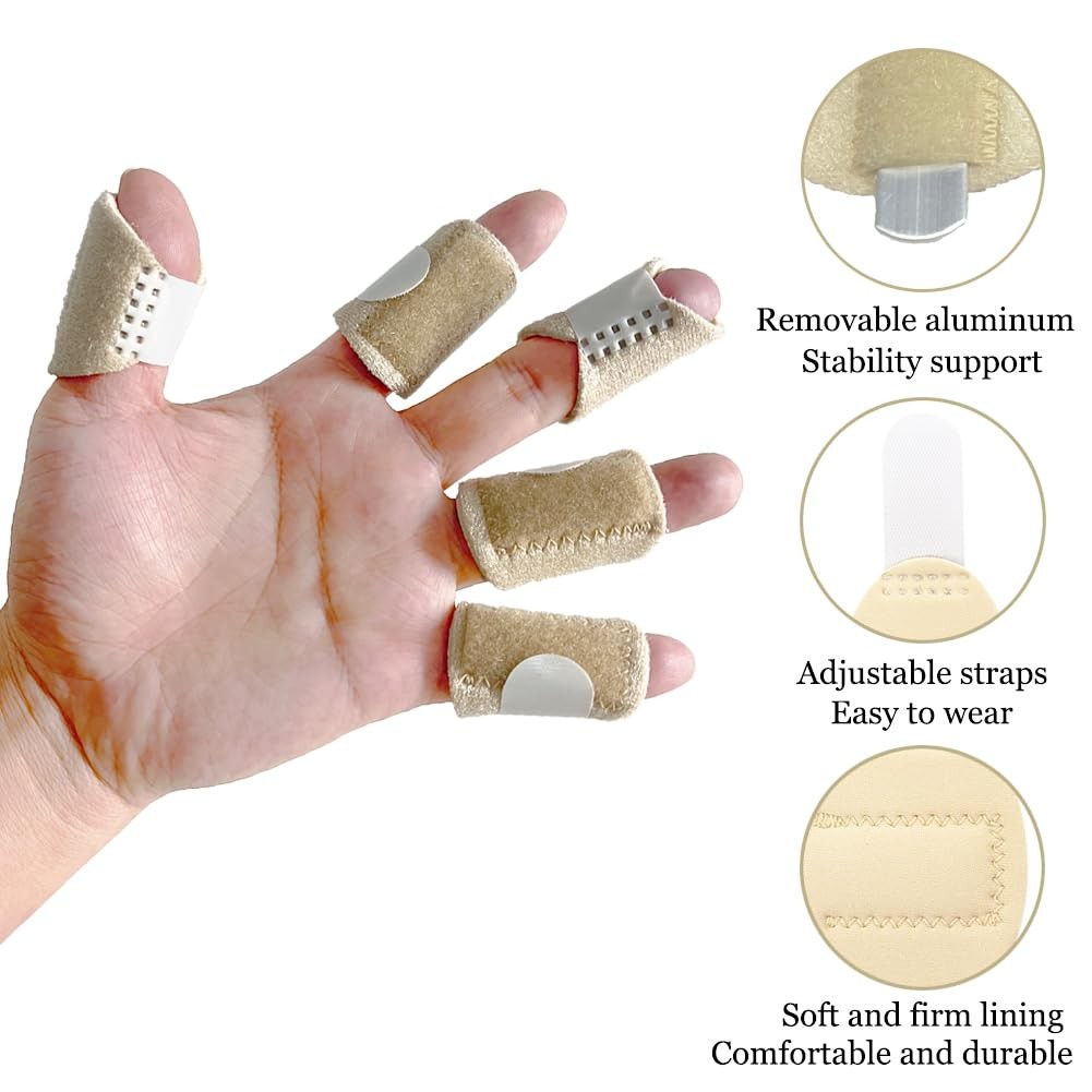 Thumb Finger Splints (5Pcs), Trigger Splint One Size, Skin Color