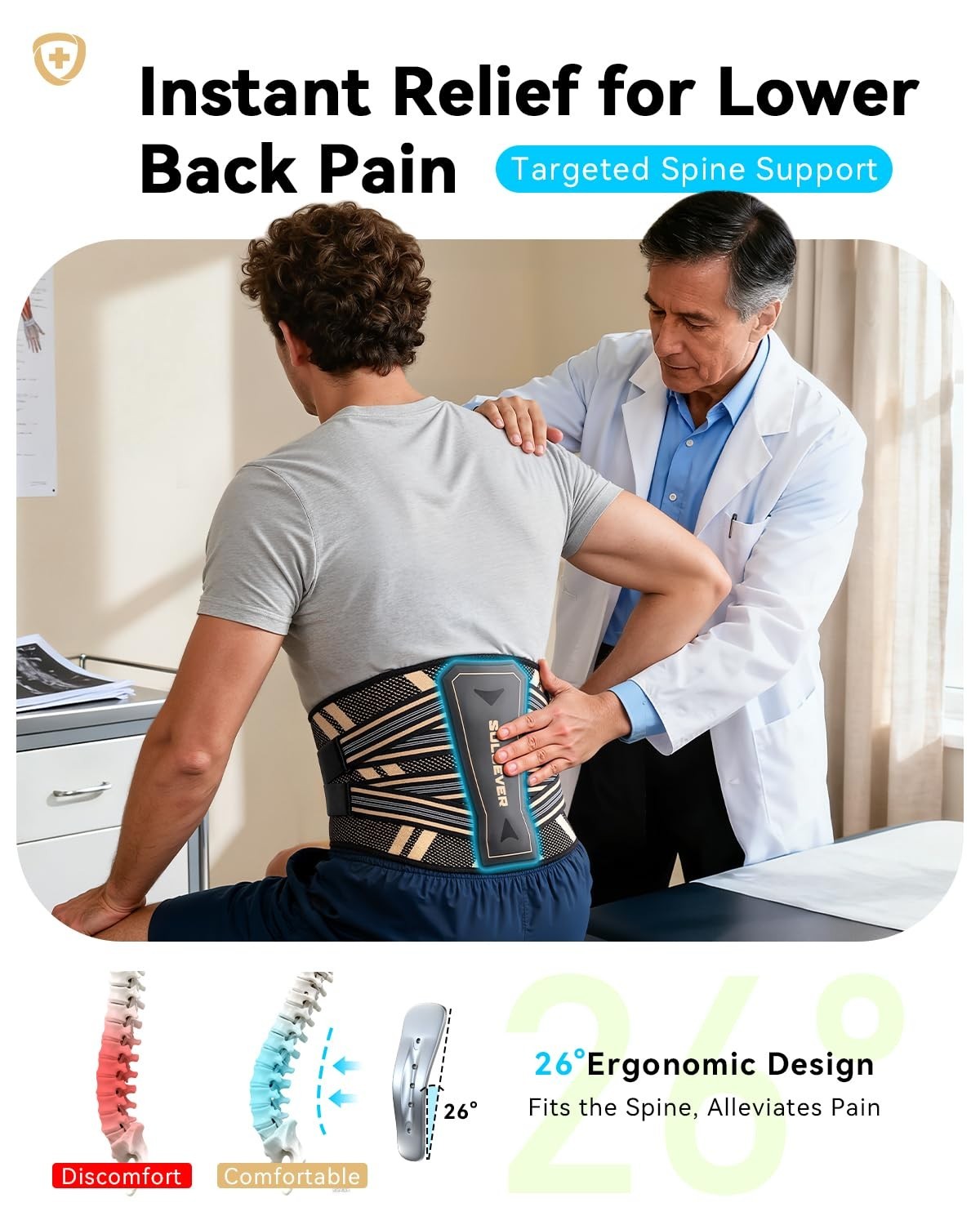 Ultra Breathable Back Brace for Back Pain Relief – Expertly Designed for Comfort