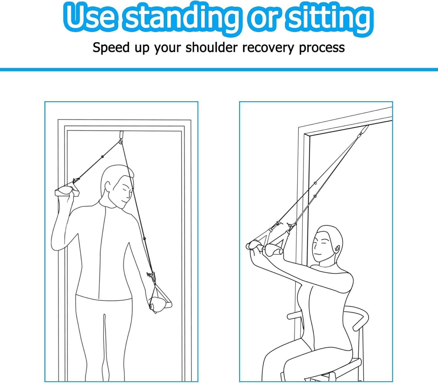 Shoulder Pulley over the Door Physical Therapy System, Exercise Pulley for Physi