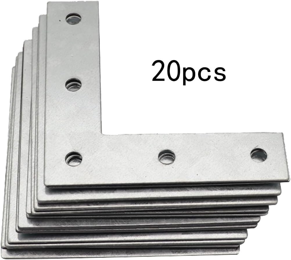 Versatile 20Pcs 3 Inch Flat Angle Braces – Strong Support Plates for Furniture