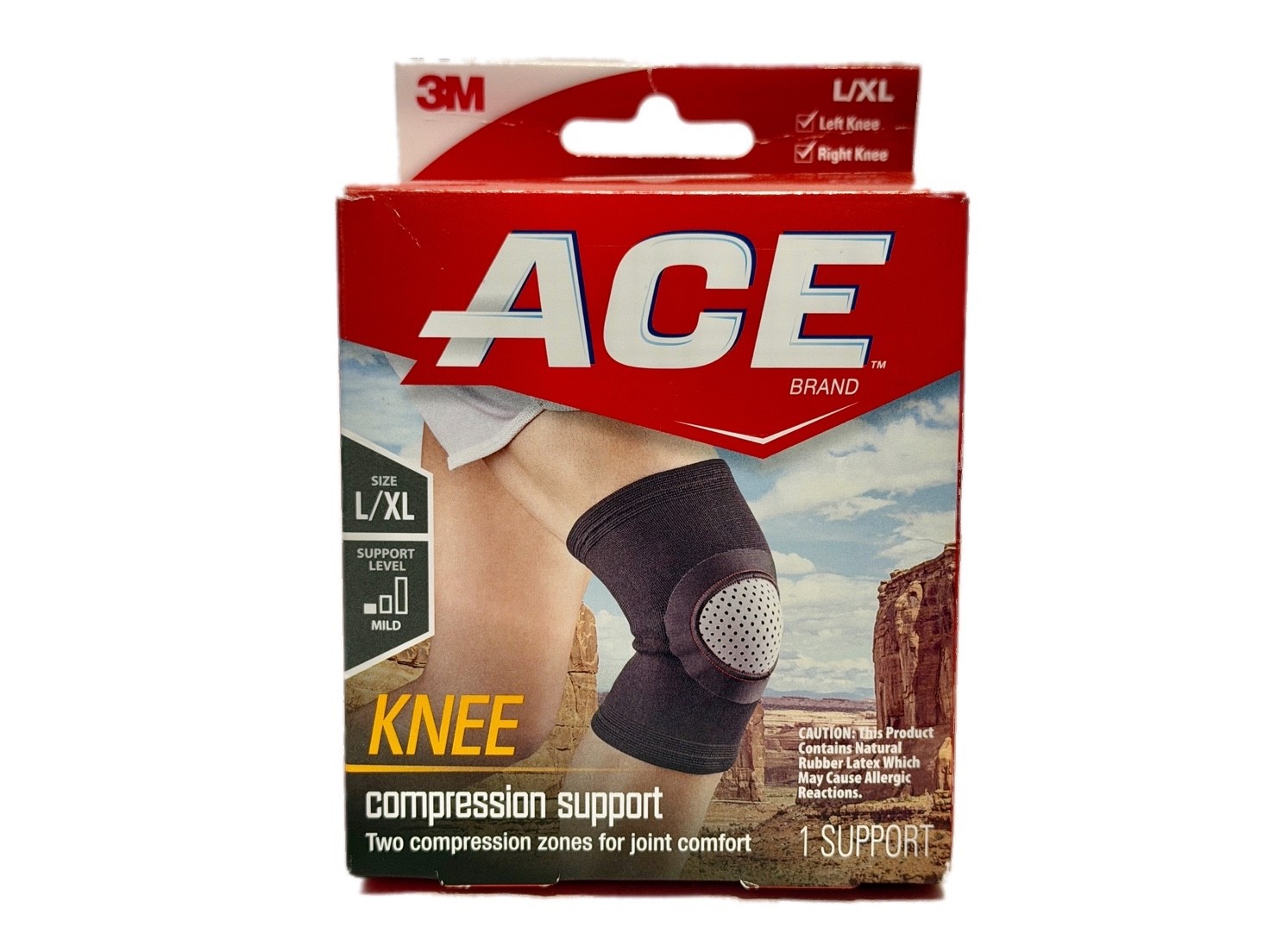 ACE Brand Knee Compression Support Size L XL Mild Support Open Box