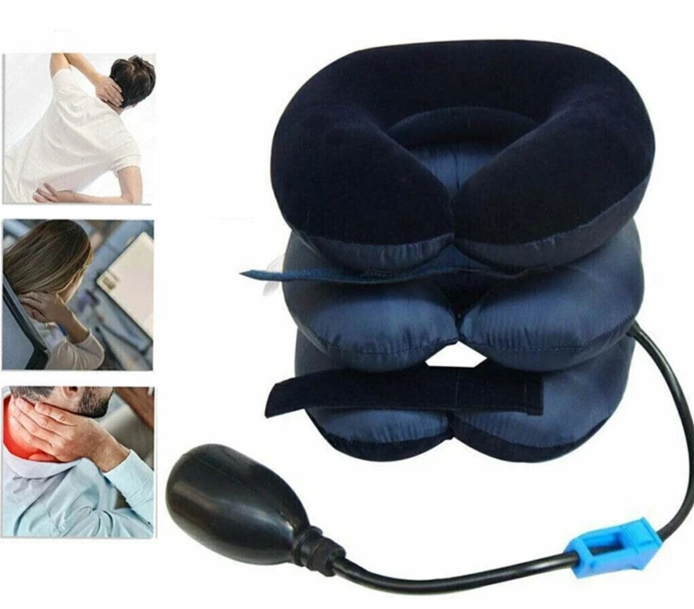 Cervical Neck Traction Device Collar Brace Support Pain Relief Stretcher Therapy