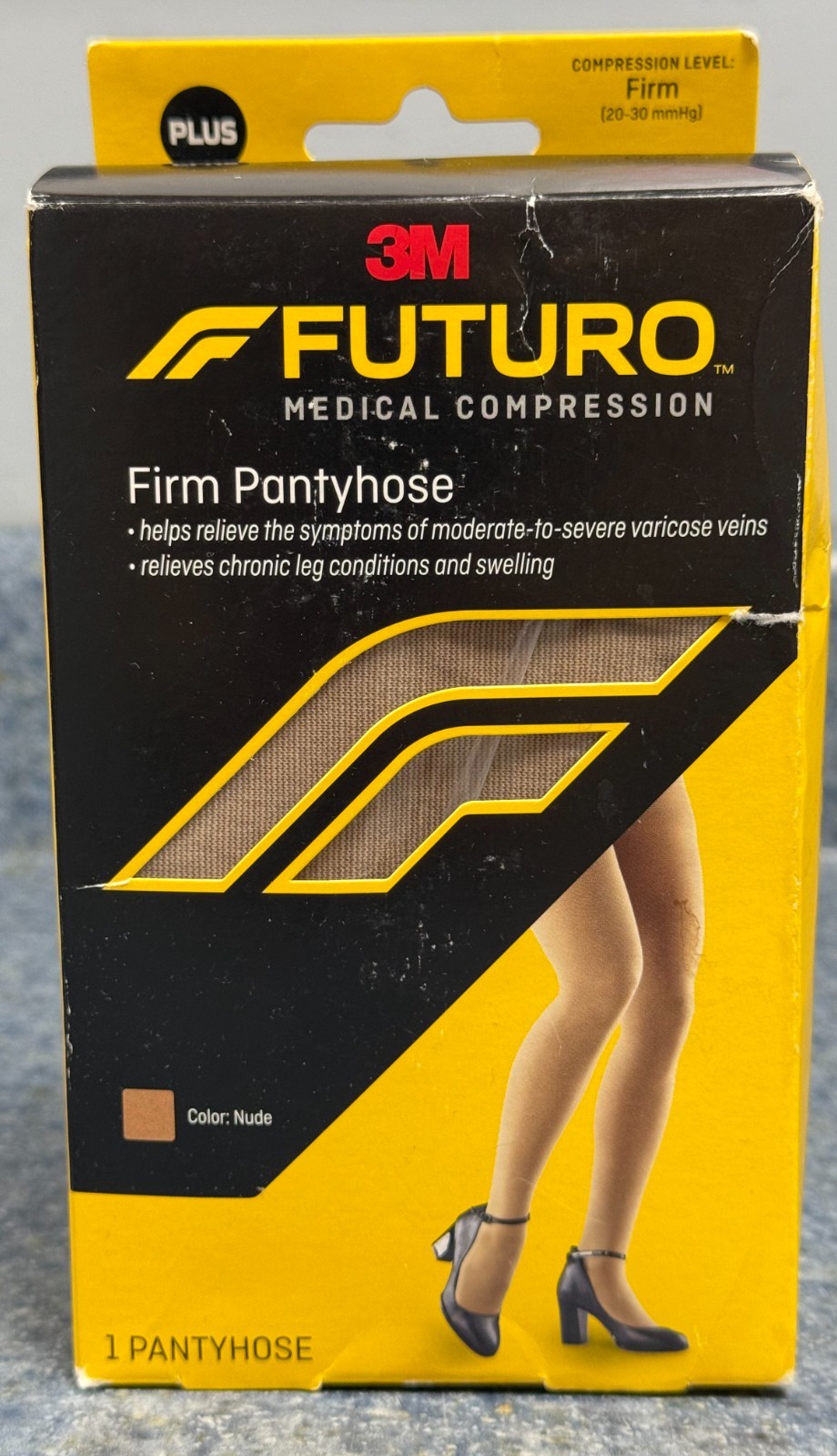 3M FUTURO FIRM 20-30 mmHg Pantyhose PLUS SIZE Compression NUDE New in Box