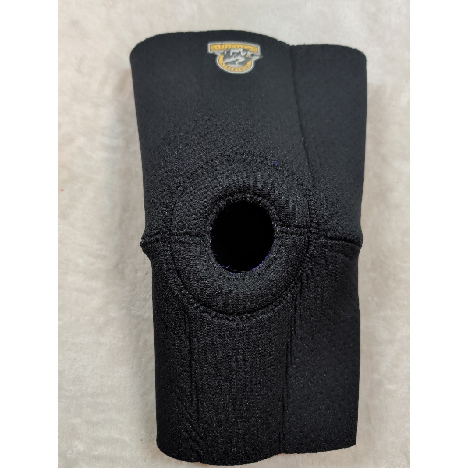 Shock Treatment Reversible Knee Sleeve Open Patella Compression Support Black XL