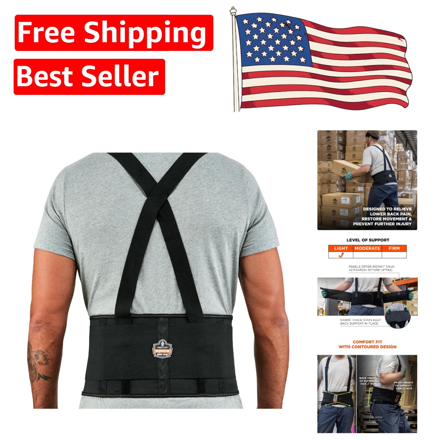 ProFlex 2X-Large Back Support Belt – Adjustable Elastic Relief for Heavy Lifting