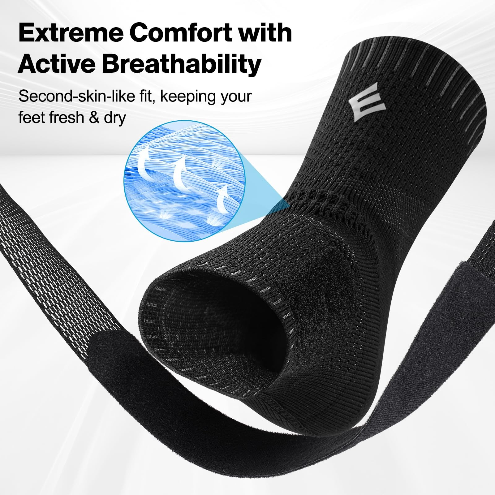 Compression Ankle Sleeve with Removable Figure-8 Strap