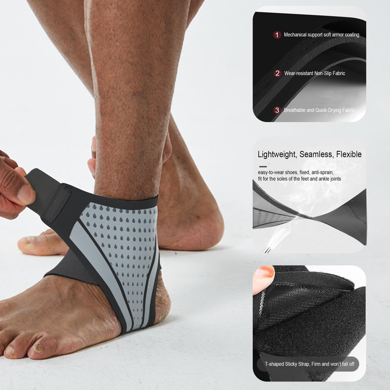 Ankle Brace for Men and Women(1 Pair),Adjustable Ankle Support Compression Sl…