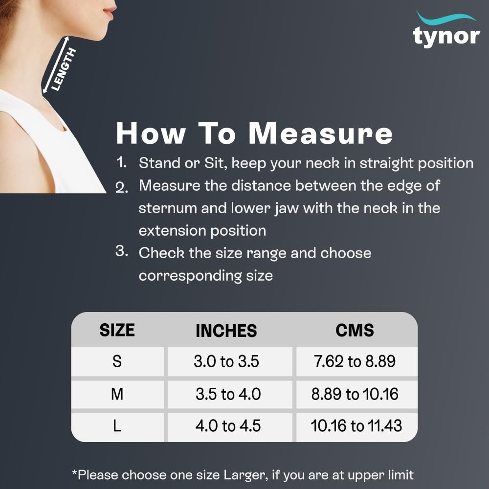 TYNOR Cervical Collar Soft Relief In Cervical Spondylitis Neck Sprain Stiff Neck