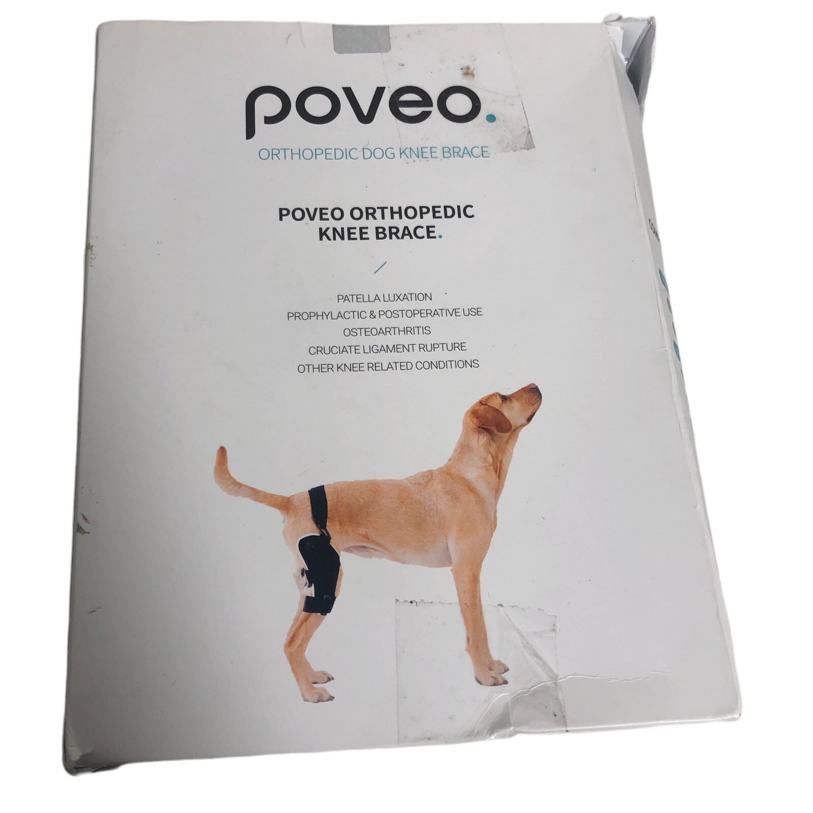 Poveo Orthopedic Dog Knee Brace Right Leg 3XL 55-85Lbs NEW Damaged Box