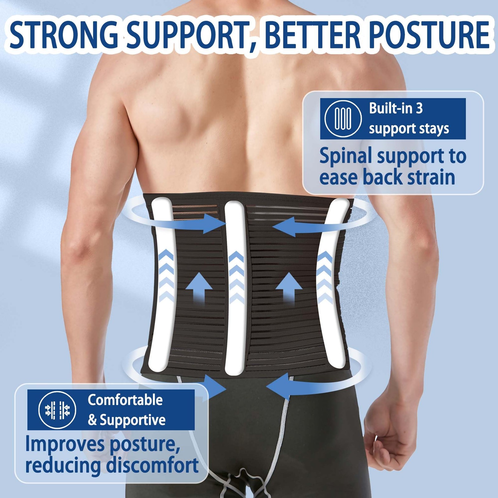 Abdominal Binder for Post Surgery & Postpartum Recovery, Abdomen Hernia Suppo…