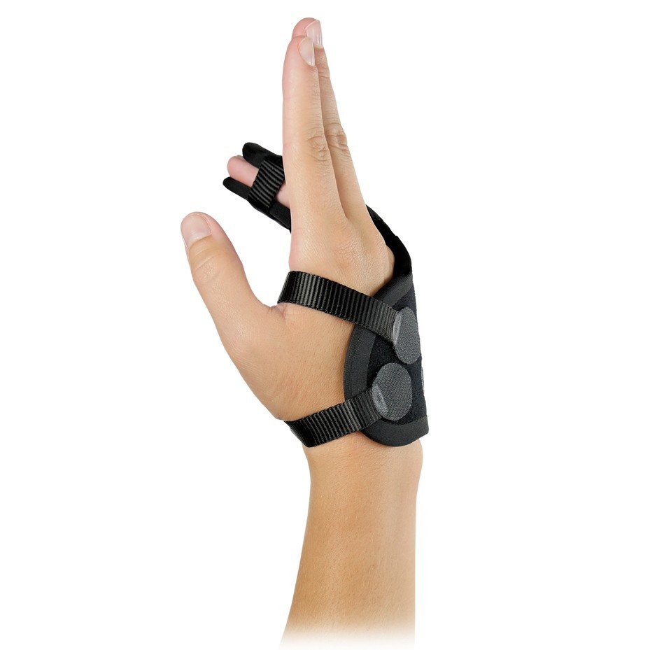 DJO Exos Ulnar Gutter Brace Hand Based, Black, Left, Extra Large, 125-71-1111