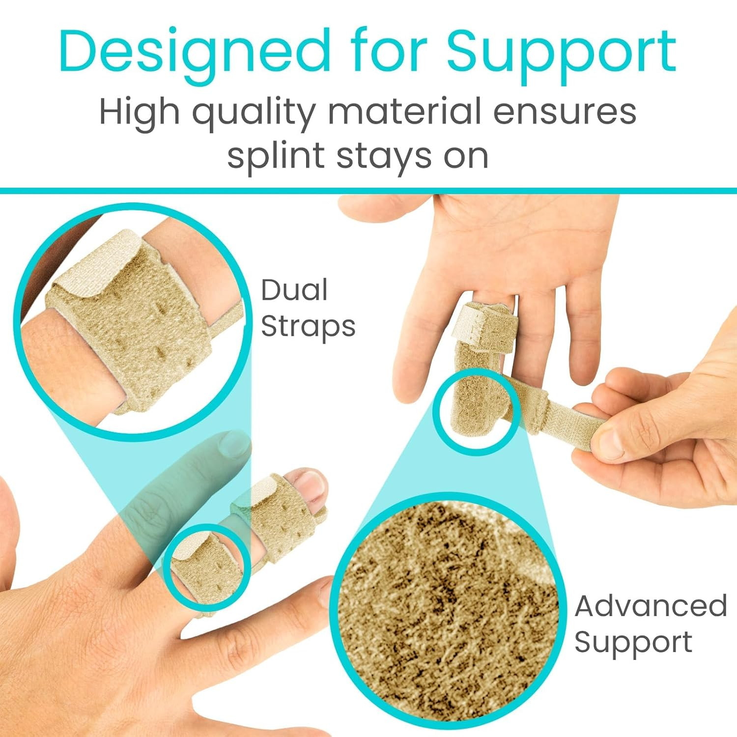 Vive Finger Splint (2 Pack) – Universal Finger Straightener – Broken and Trigger