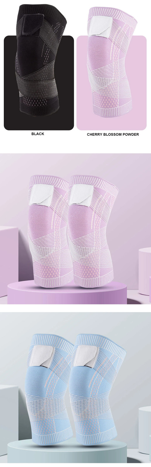 Sports Compression Knee Support Sleeve Elastic Kneepad Brace Silicone Pad 1 PCS