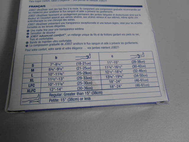 Jobst Women’s UltraSheer 30-40mmHg X-Firm Stocking, Closed Toe, XL, Full Calf.