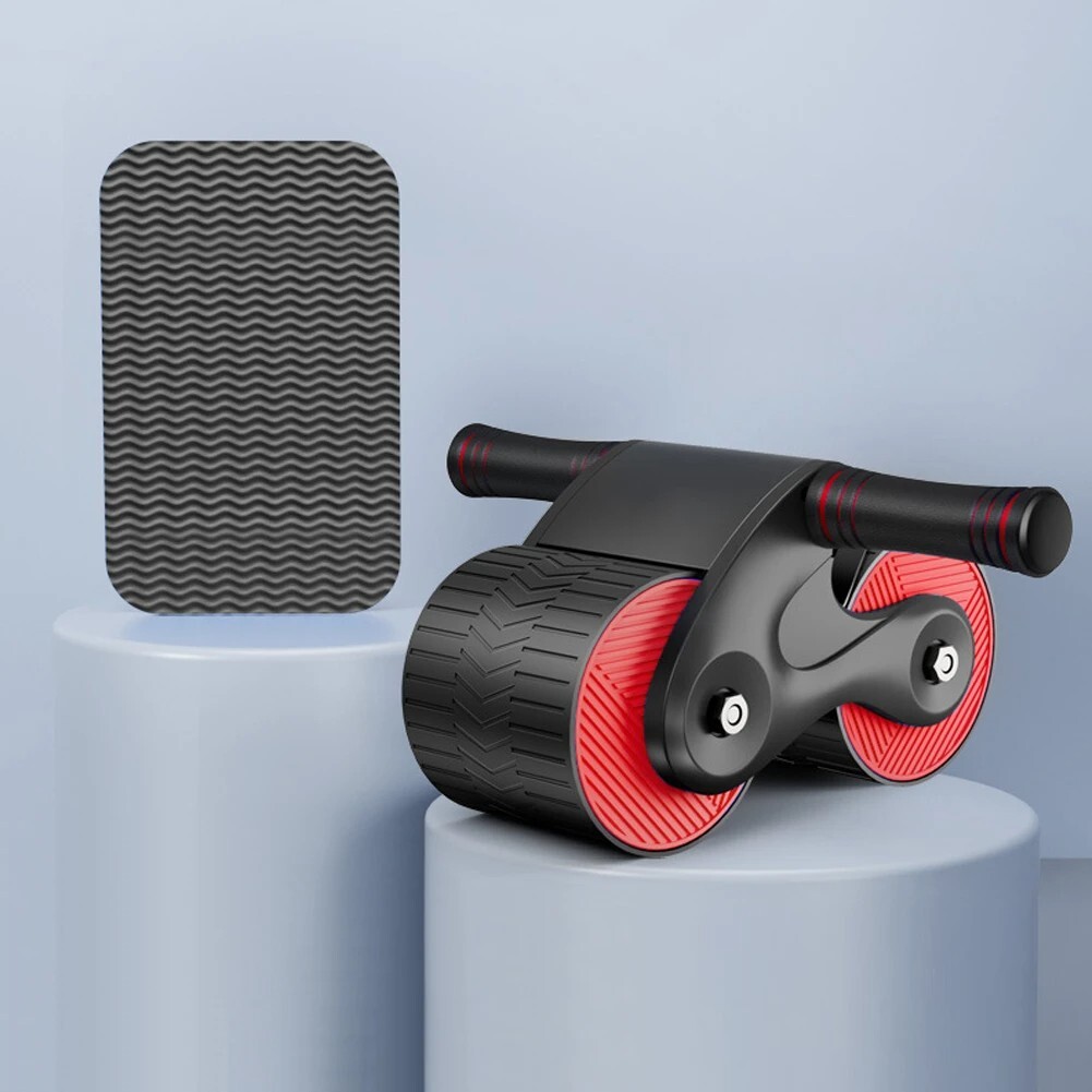 Double Wheel Abdominal Exerciser Women Men Automatic Rebound Ab Wheel Roller 