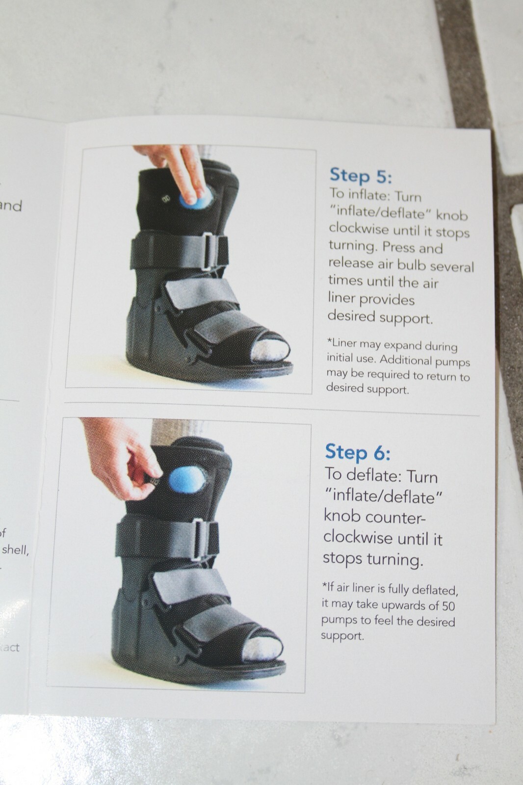 United Ortho Short Air Cam Walker Fracture Boot, SM/Med with 3 Pads 14113