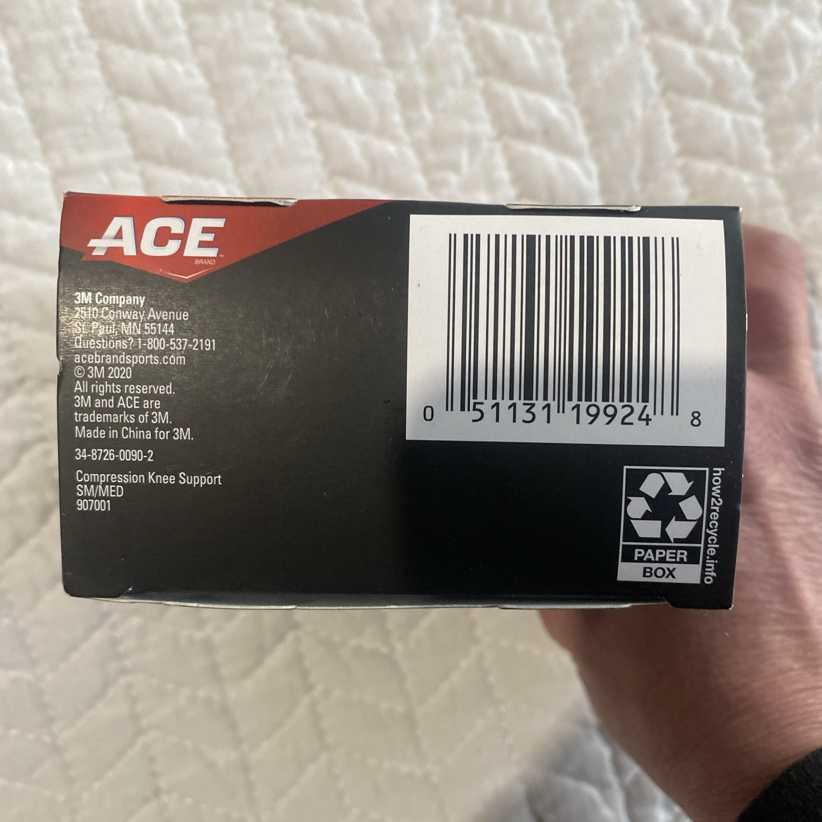 ACE Compression Knee Support 907001, SM/MED