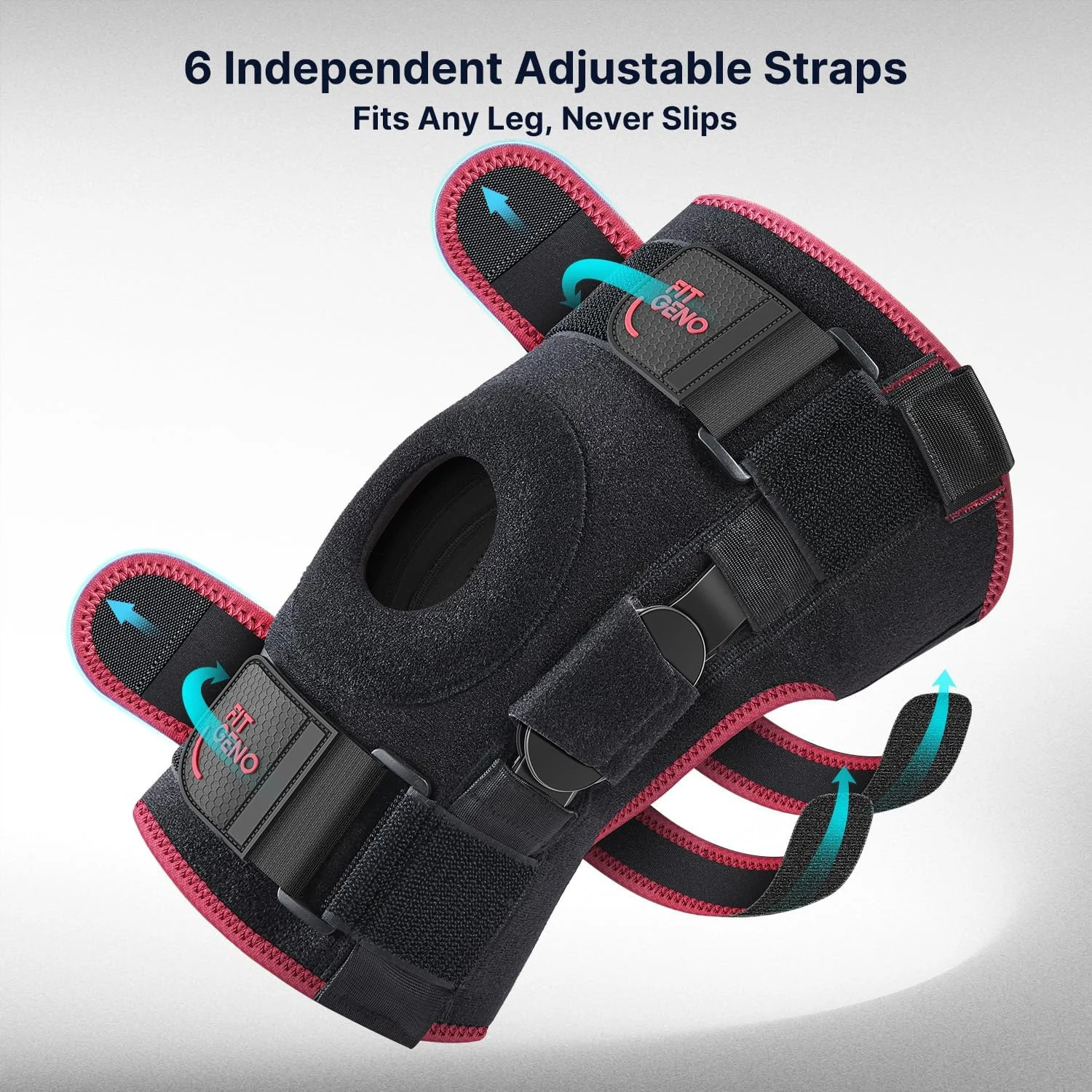 Fit Geno Hinged Knee Brace for Women: Adjustable Knee Brace with Side Stabilizer