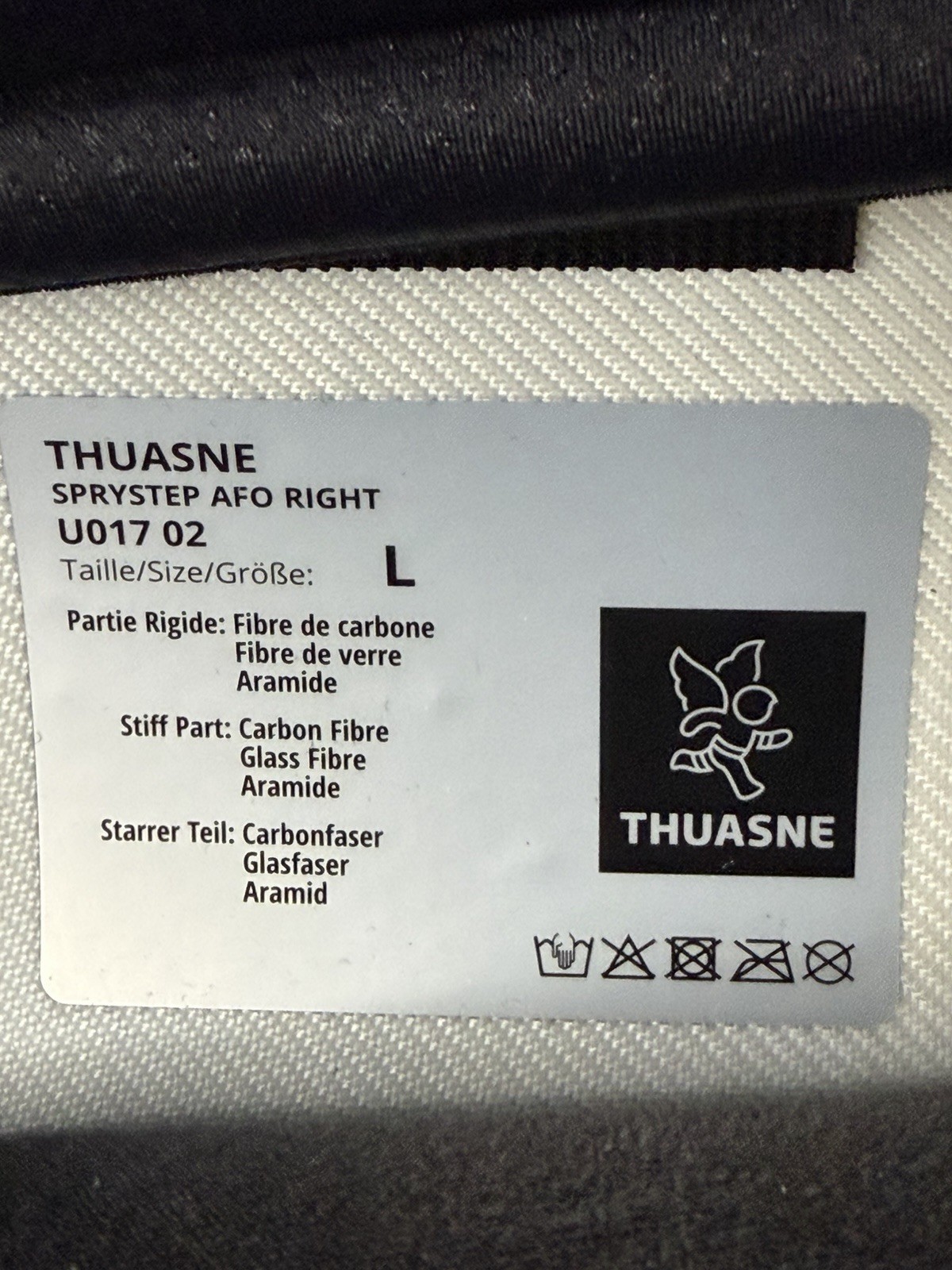Thuasne SpryStep AFO Right Leg Orthosis Size L U017 02 Black/Blue