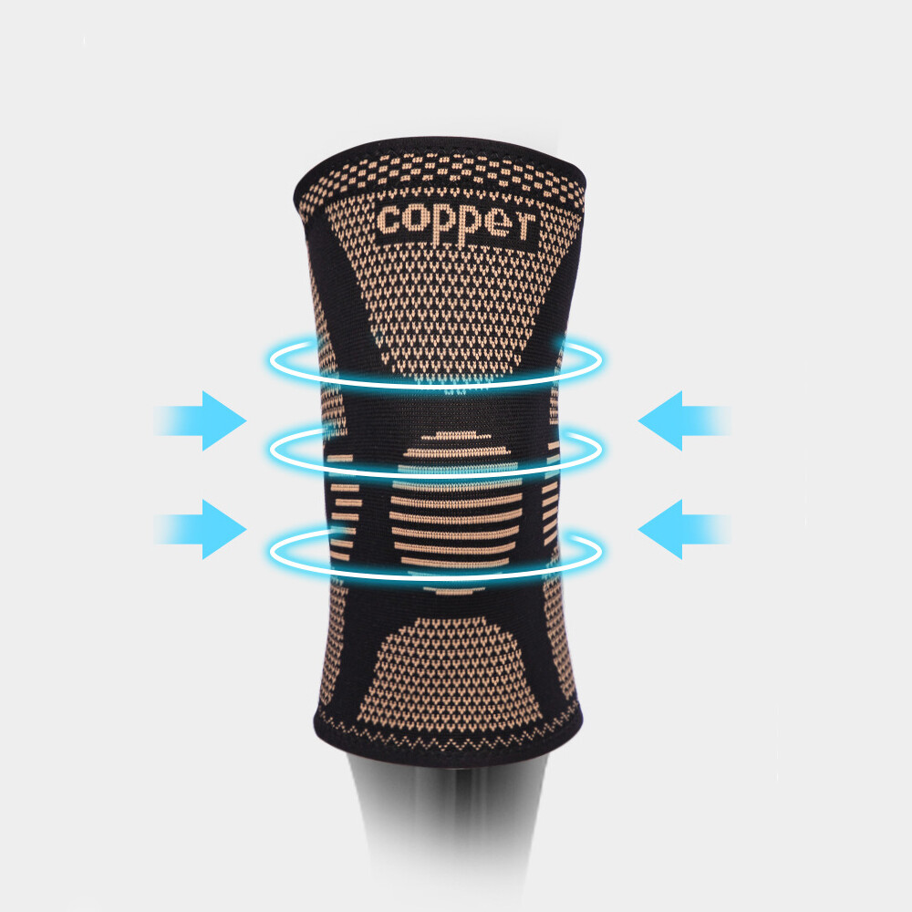 Copper Knee Brace Sleeve Patella Support Sports Gym Arthritis Tendon Joint Pain/