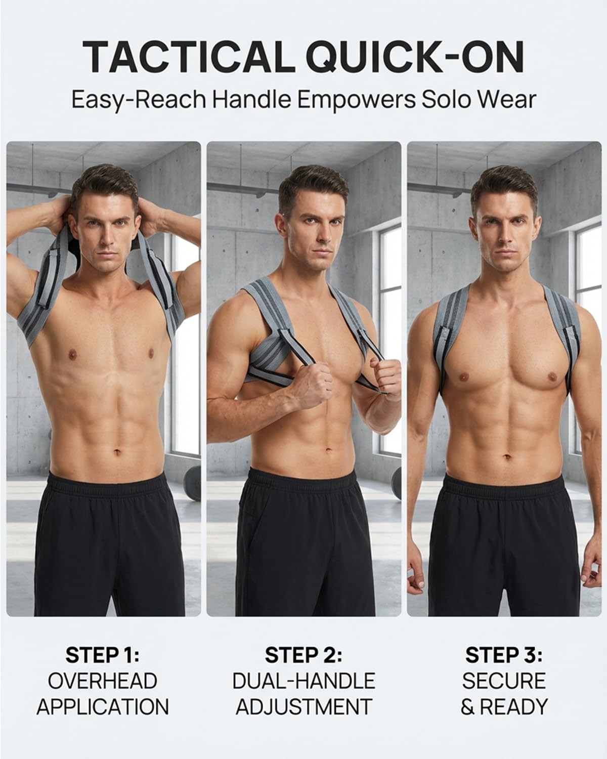-Gym Back Posture Corrector for men to Open Shoulders, 8cm Ultra-Wide No-Digg…