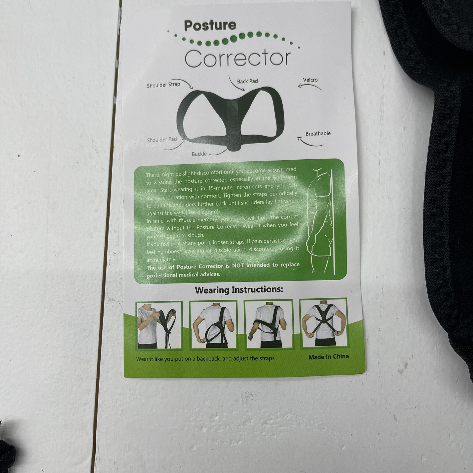 Posture Corrector Shoulder Support Adjustable Back Support Brace Belt Strap