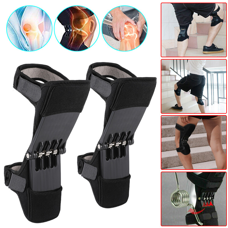 2PCS Joint Support Knee Pads Power Spring Loaded Rebound Sports Lift Protection