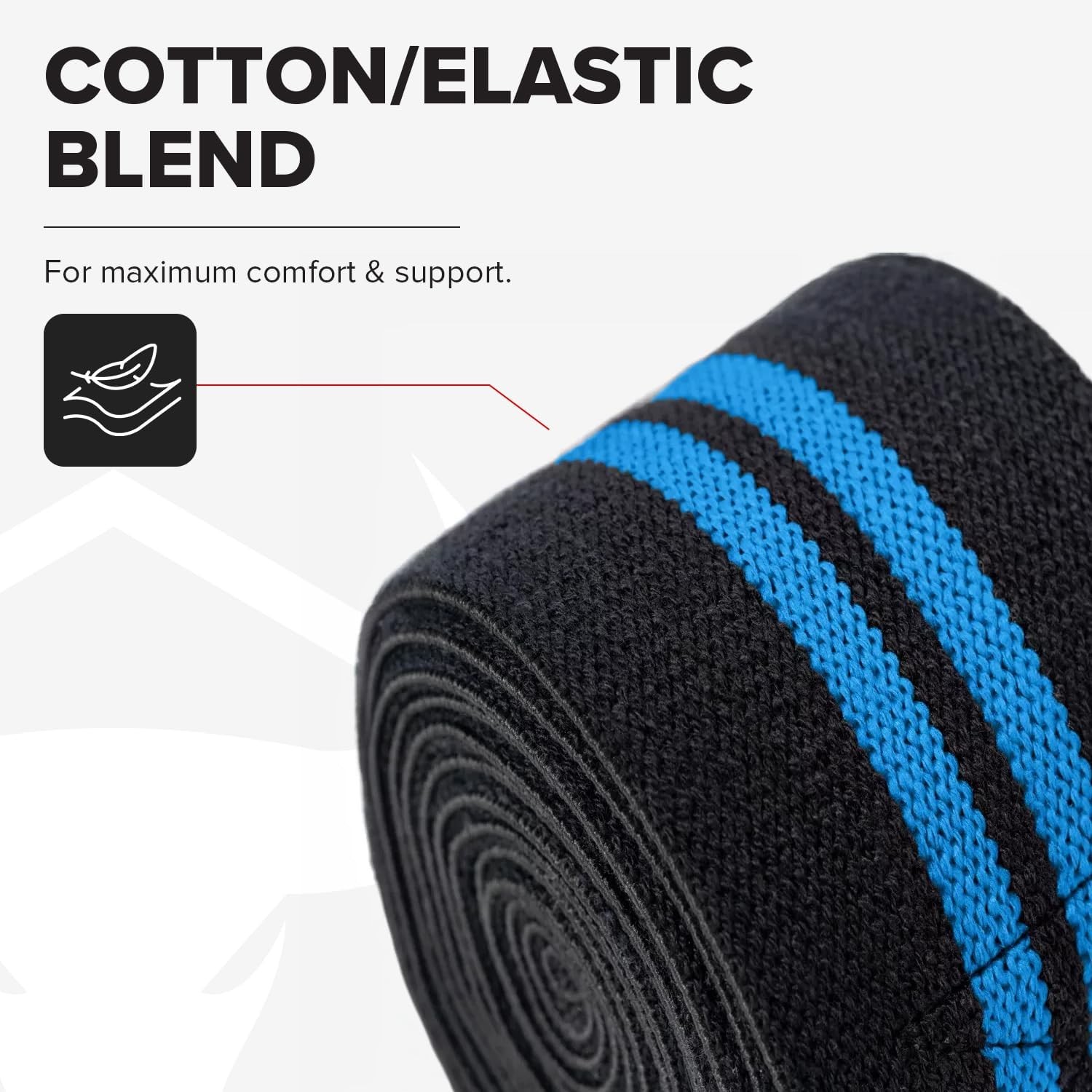 Weightlifting & Powerlifting Workout Protective Compression Knee Wraps (1 Pair)