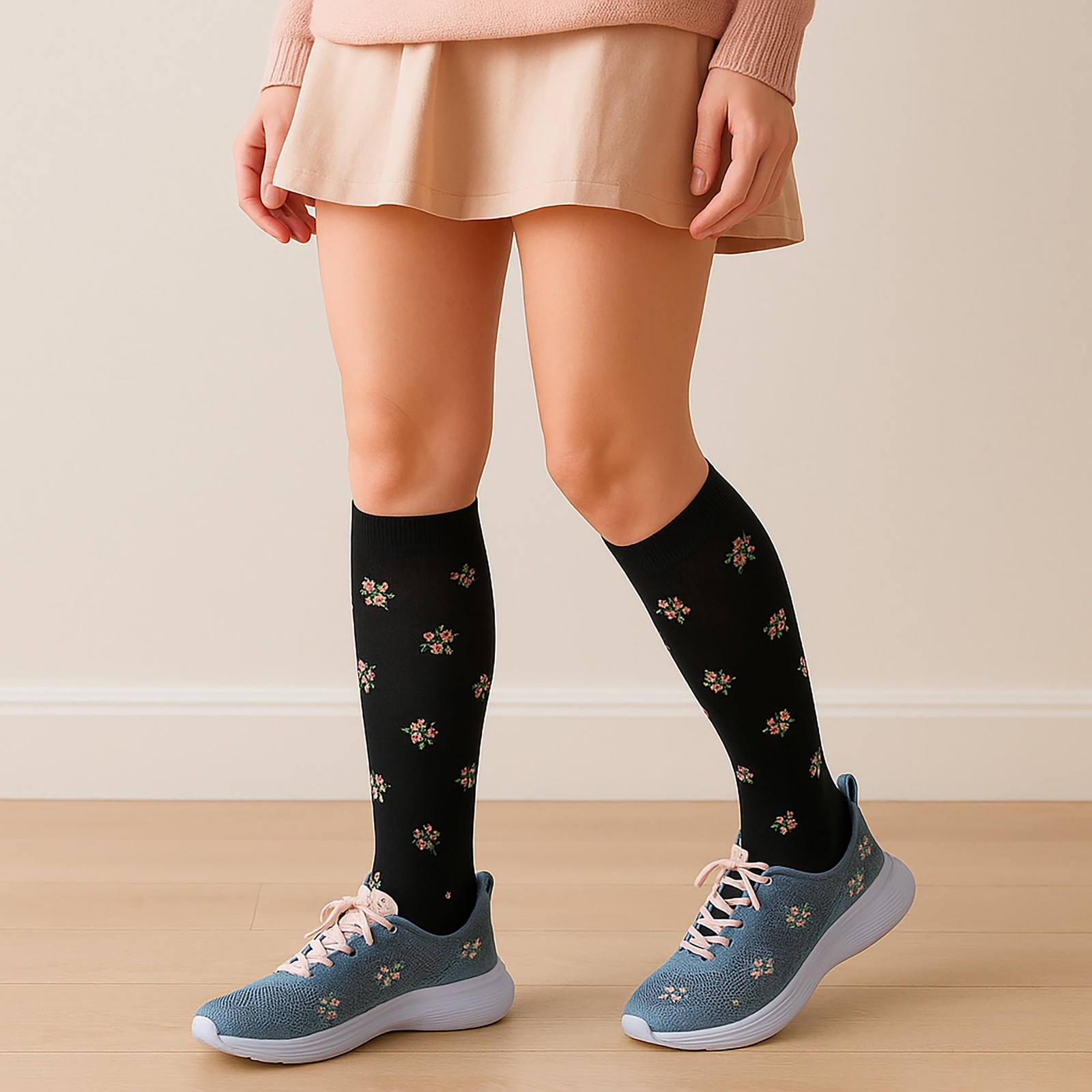 Dr Motion Womens Compression Knee High Socks 15-20 mmHg 3 Pairs