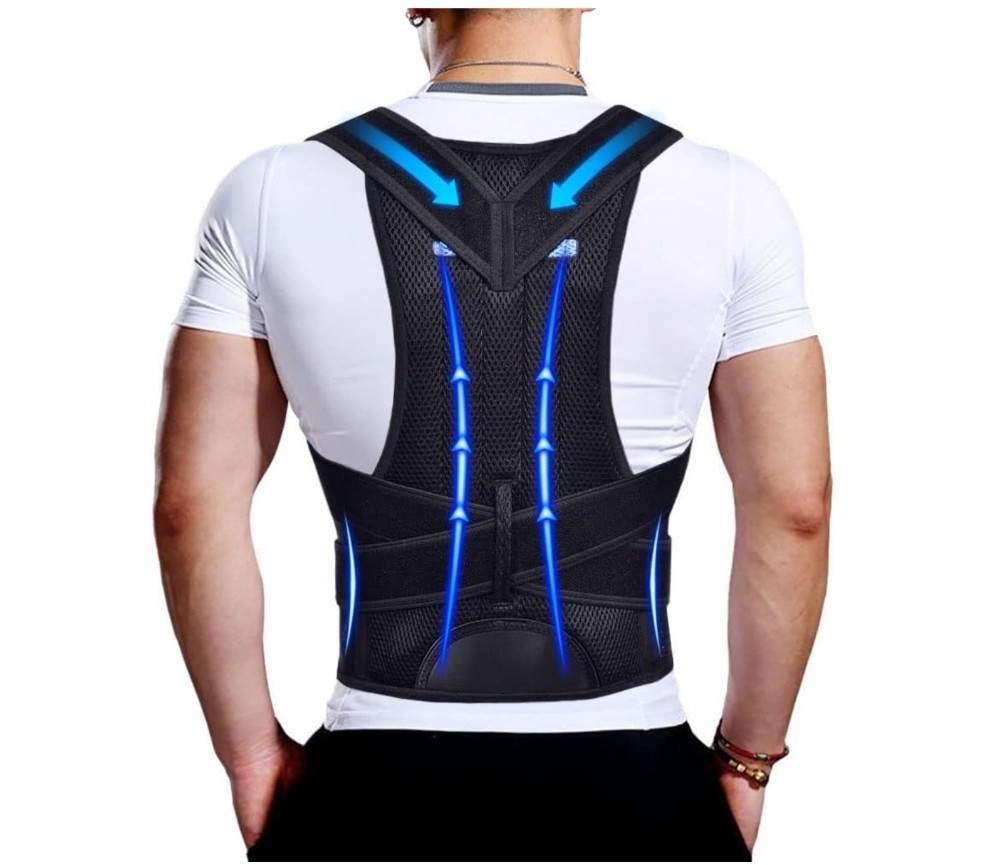 Posture Corrector Back Brace for Men & Women, New Version Lumbar Support- Large