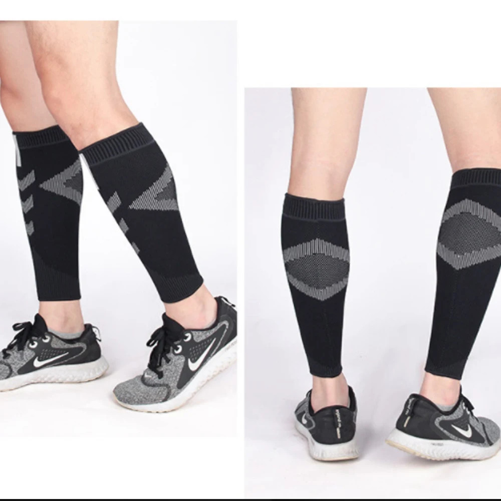 2Piece Calf Compression Sleeve Nylon Knit Sport Function Running Sports Cycling
