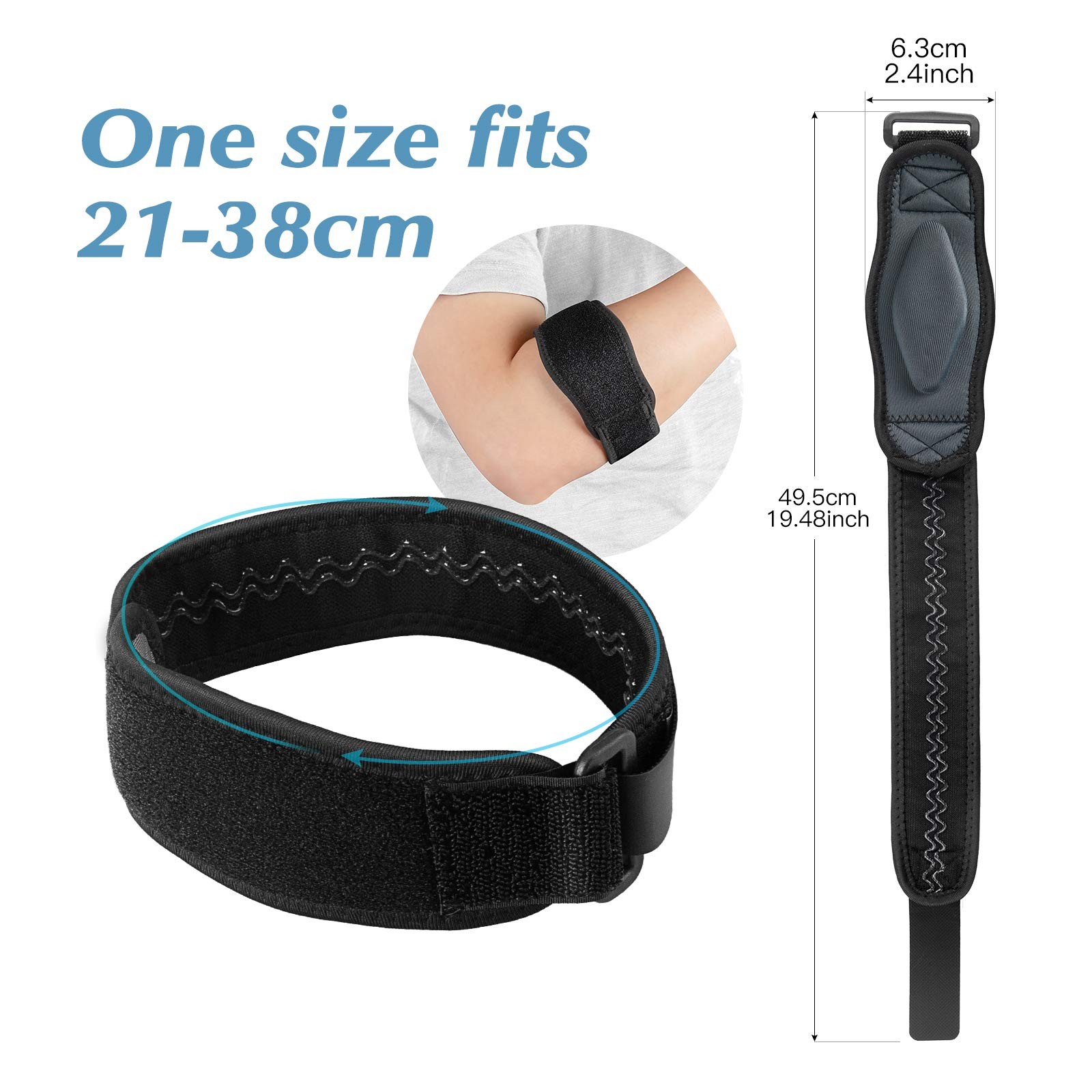 AGPTEK Elbow Brace for Tendonitis and Tennis Elbow 2 Pack, Tennis Golfers Elbow