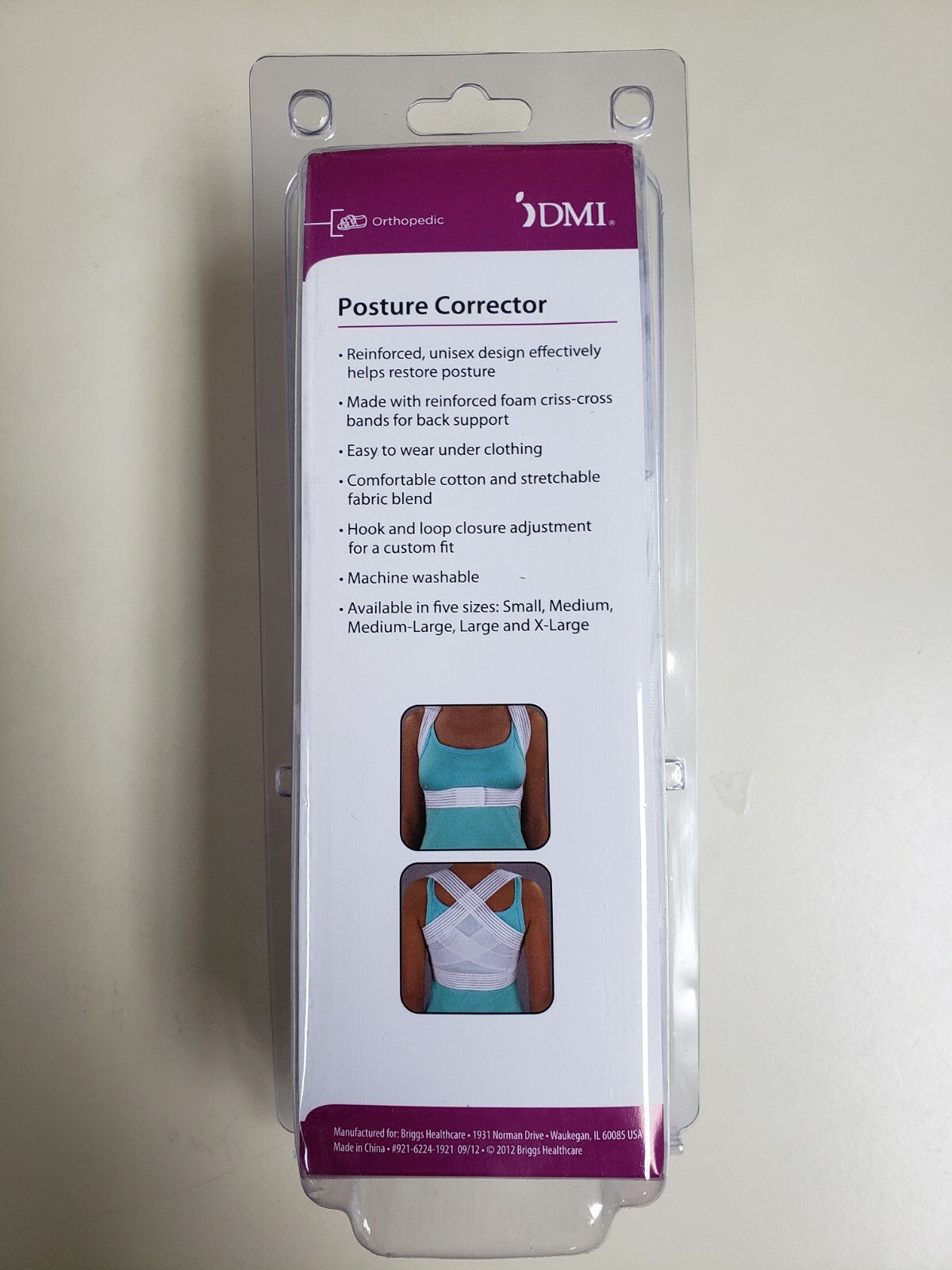 Duro-Med Posture Corrector, White,