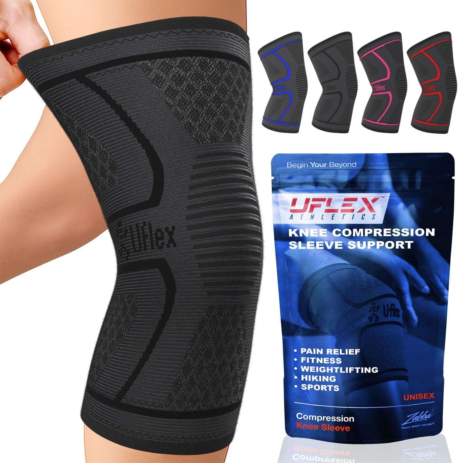 Knee Compression Sleeves for Active Lifestyle – Reduces Pain & Enhances Recovery