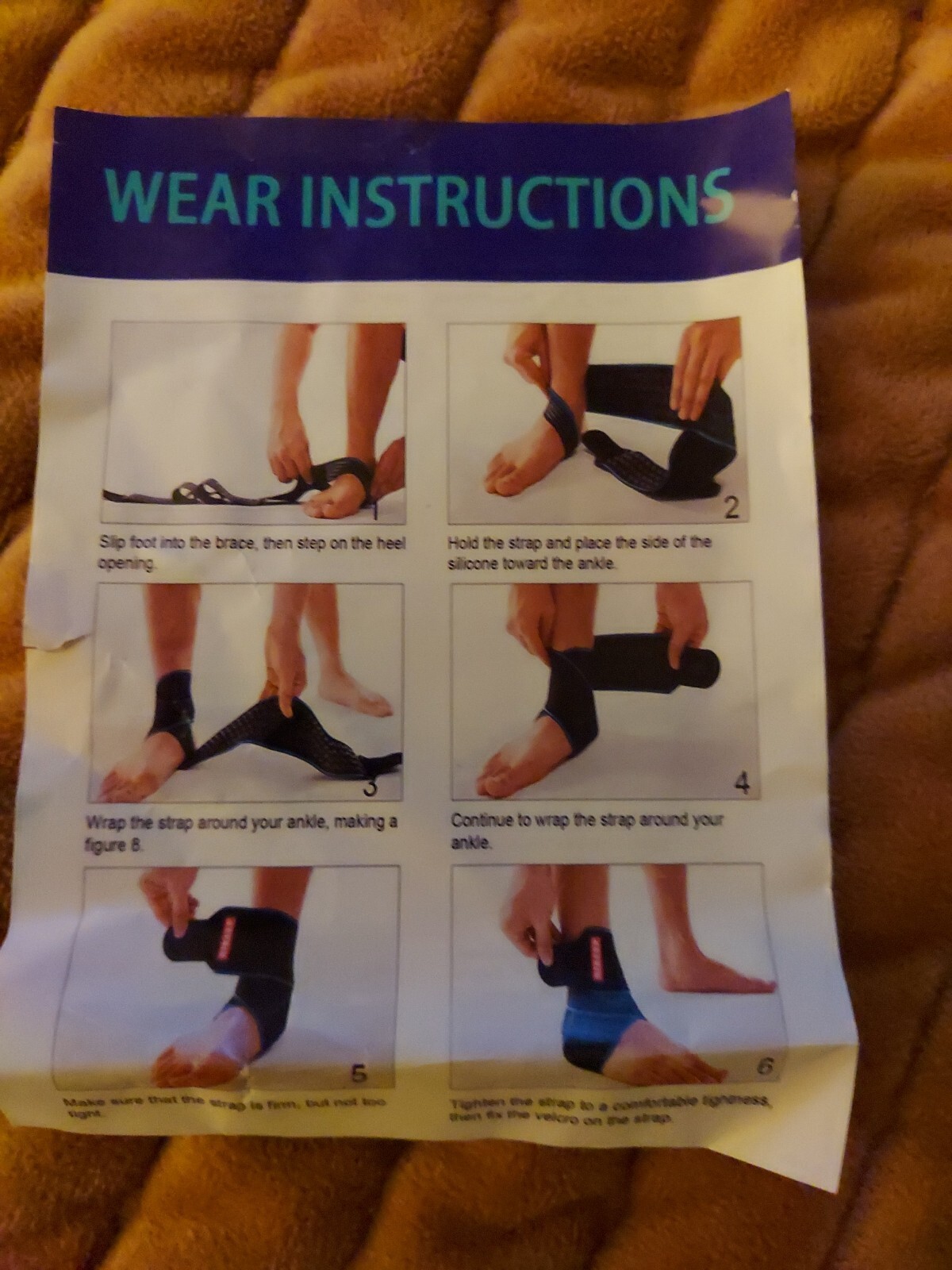 RIKEEP Ankle Support Adjustable Brace Breathable Nylon Super Elastic Blue Color