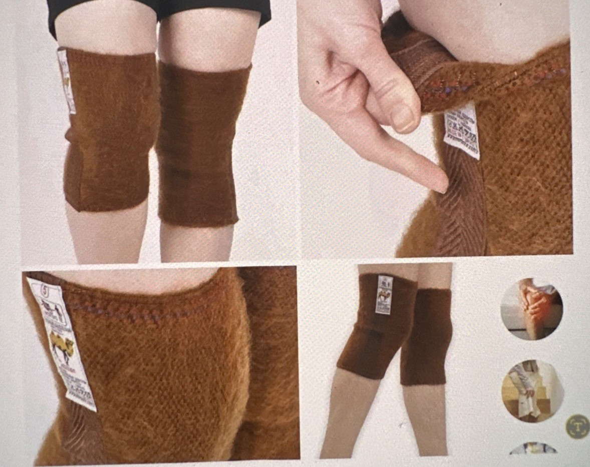 Natural Camel Hair Knee Warmer Thermal Support Brace Sleeve Men Women Joint Pain