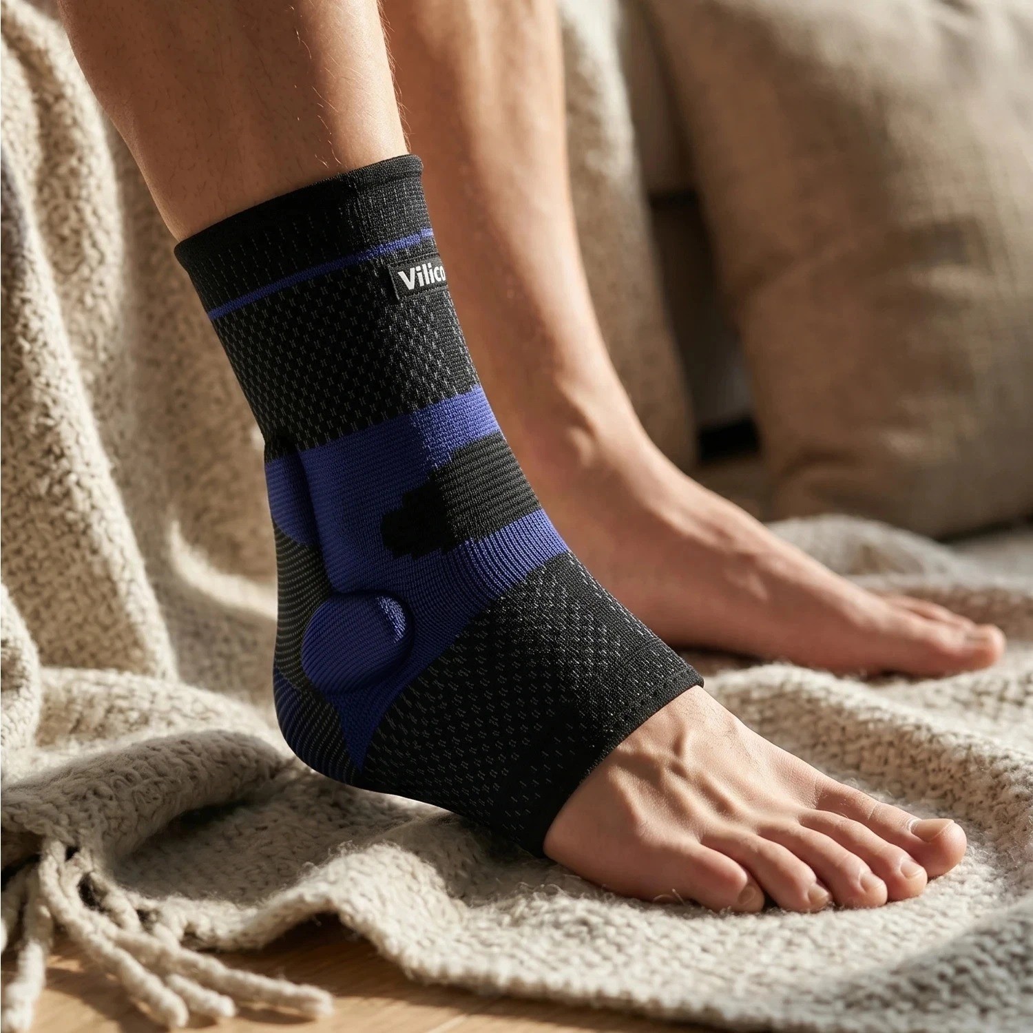 1/2PCS Ankle Brace Socks Compression Sleeve Foot Support for Sprained Ankle Wrap