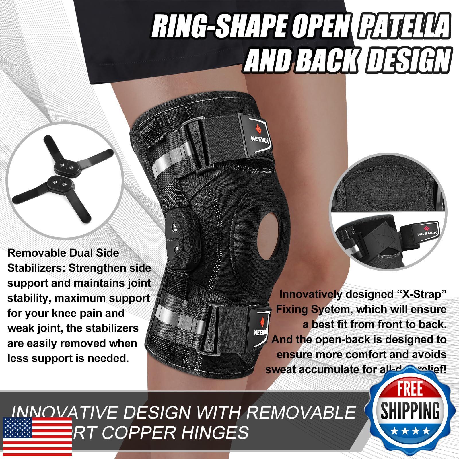 NEENCA Professional Knee Brace for Knee Pain, Hinged Knee Support with Patent