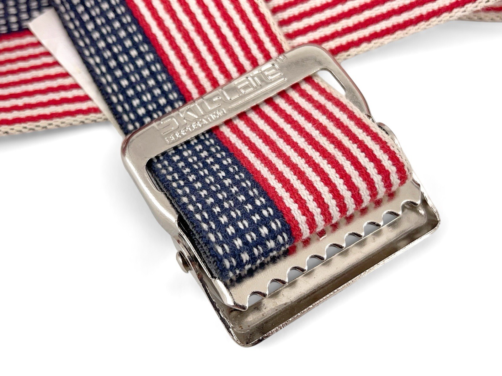 60 inch Skil-Care Rehab Belt – Red White And Blue – With Silver Tone Buckle