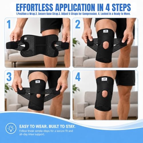Medical-Grade Knee Brace for Women and Men, Relieves Knee Pain And Large
