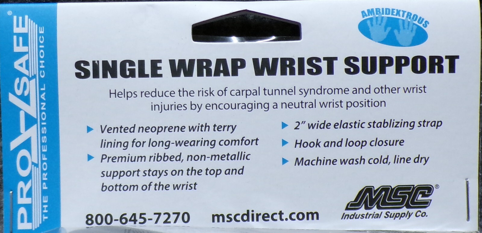 Lot of 2 Pro-Safe Single Wrap Wrist Support XL 7 5/8″ – 8 3/8″